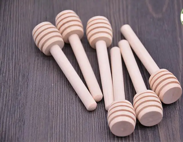 

MINI Wooden Honey Dippers Spoon Muddler Stirring Rod Wedding Favors Kitchen Gift, Wood