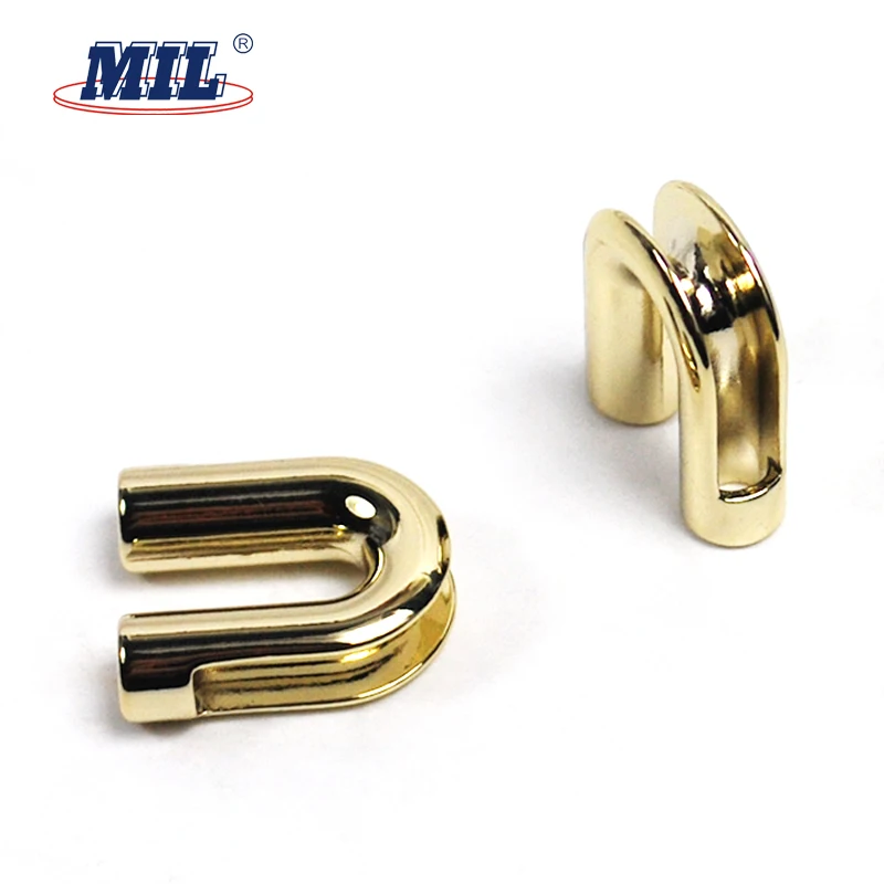 New design U style metal drawstring cord end cord stopper for sport wear
