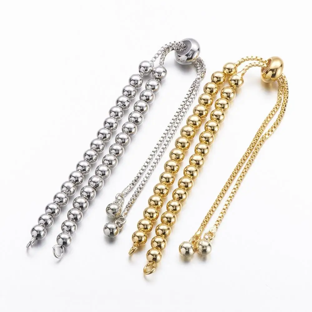 

PandaHall Brass Chain Bracelet Makings Cadmium Free & Nickel Free & Lead Free Mixed Color 10-5/8"(270mm) Hole 1.5mm