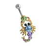 VRIUA Fashion Crystal Scorpion Steampunk Sexy Body Jewelry Piercings Navel Button Belly Rings Bikini Accessories