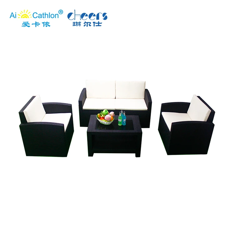 Garden Furniture Outdoor Low Price Pp Injection Wicker Plastic Rattan Sofa Set Garden Furniture Outdoor Low Price Pp Injection Wicker Plastic Rattan Sofa Set