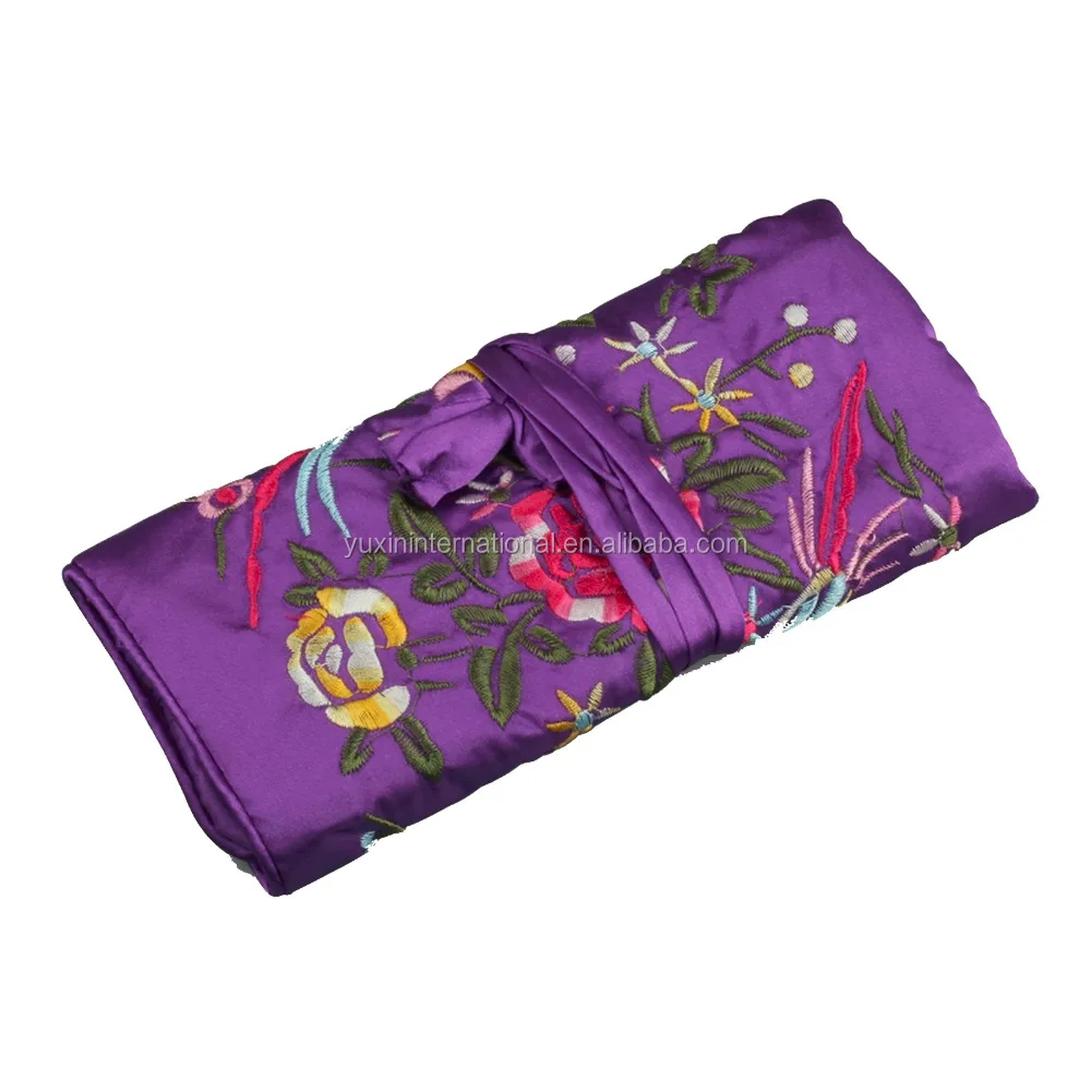 

Many colors Chinese Style Silk Brocade Jewelry roll ,jewelry pouch JR004