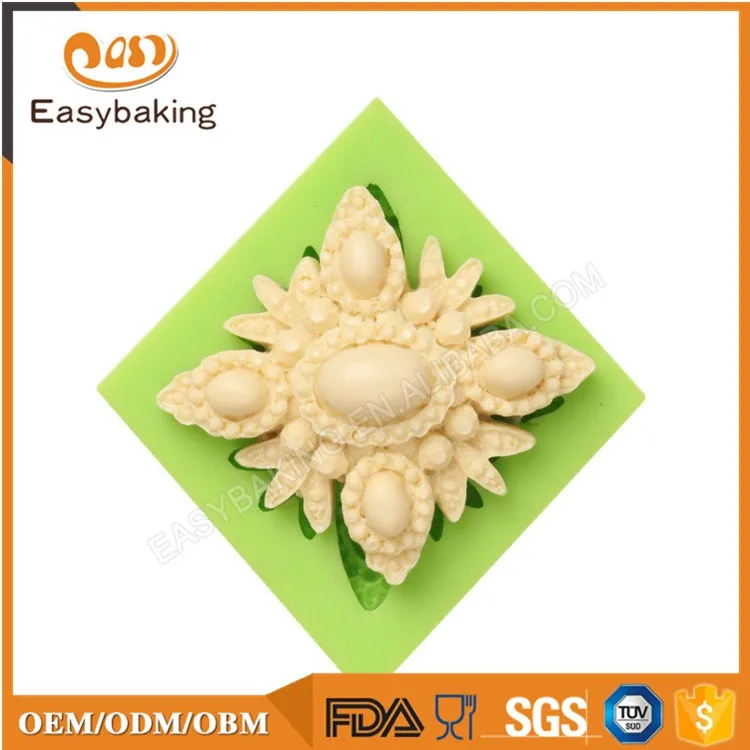 ES-3704 Gorgeous pendant silicone fondant molds for cake decoration