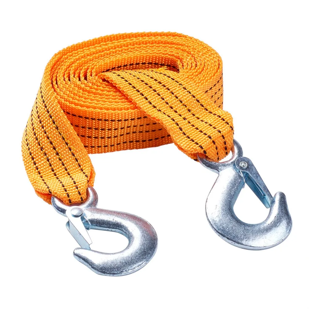 3 Tons Heavy Duty Tensioning Belts Car Stretch Towing Strap With Hooks ...