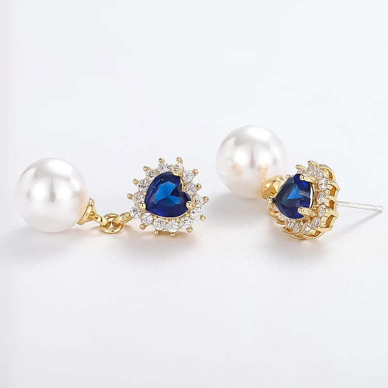 

Lateefah 2019 Fashion Love Zircon Earrings Long Earrings Gold Alloy Earrings For Women Jewelry Gifts