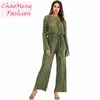 1635# 2019 Hot selling high quality pleated material turkish women clothes muslim jumpsuit