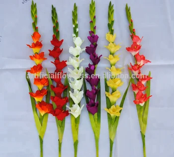 Künstliche Blume Gladiole Große Seidenblumen Buy Große Seidenblumenbulk Seidenblumenkünstliche Weiße Blumen Gladiole Product On Alibabacom