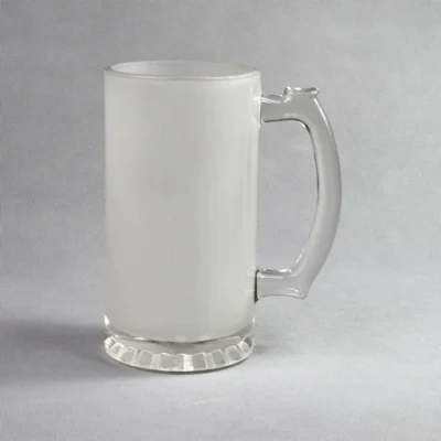 

Popular Drink Beer Sublimation Sanding Glass Beer Mug