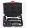 set of 10pcs Movable Head Fixed Head Dual-purpose Wrench Ratchet Spanner Opening Plum Blossom Machine Repair Quick Spanner