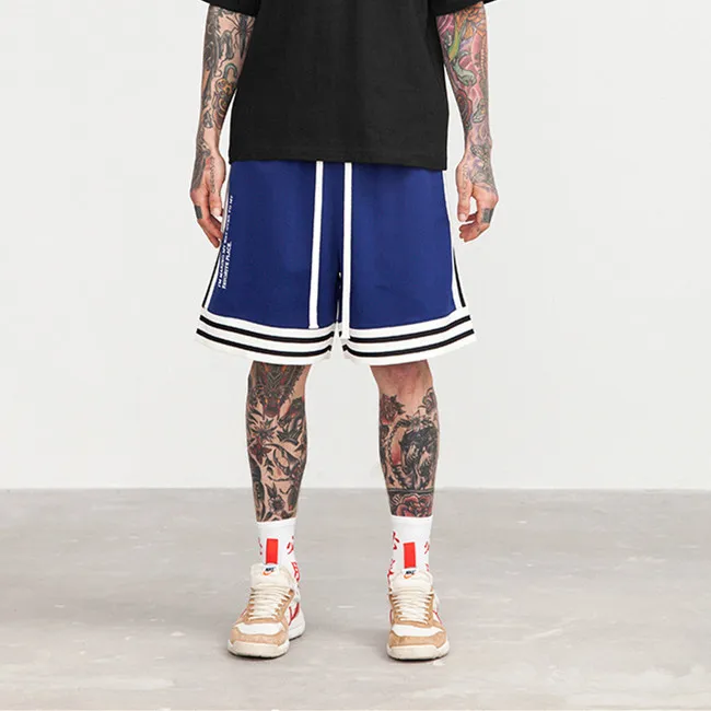 

Wholesale sweat streetwear men in stock polyester and cotton high waist basketball sports mens board shorts