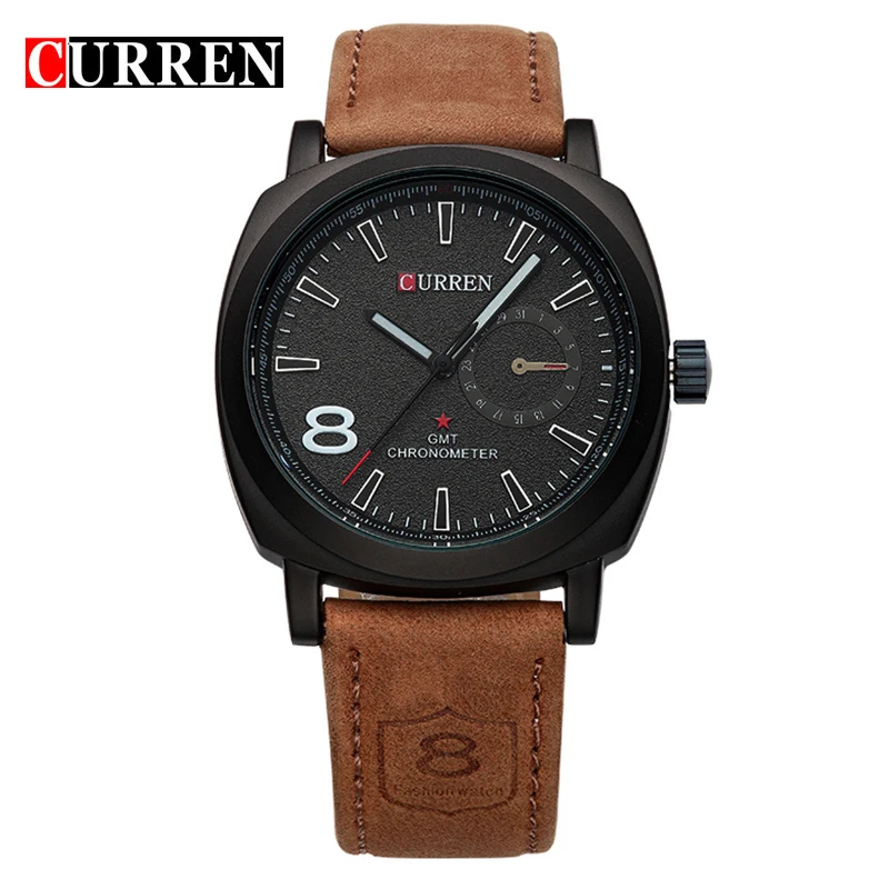 

2017 CURREN Luxury Brand Men Quartz Luminous Watch Fashion Sport Leather Strap Wristwatches Relogio Masculino Free Shipping 8139