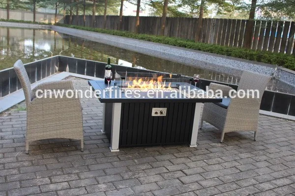 Feuerstelle Im Freien Tische,Rechteck Aluminium Gas Feuerstelle Tisch