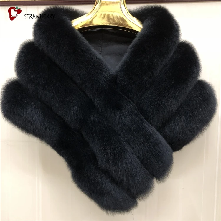 black fur shawl