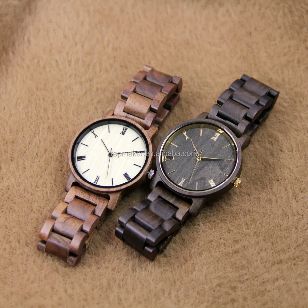 

Custom High Quality Bamboo Watch Wood Watch Design Your Own Logo Gold