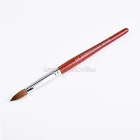 

Esung 2019 New Red Wooden Handle Kolinksy Nail Brush Round Size 8,10,12,14,16,18 Can Be Chosen N19201