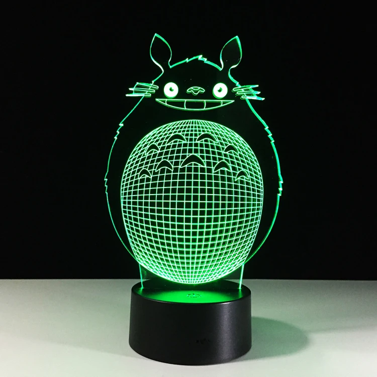 Lampu Meja Chinchilla Lucu,Lampu Malam 3d Kucing Gemuk,Lampu 