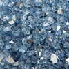 Light Blue Reflective Glass Crystal for outdoor fireplace