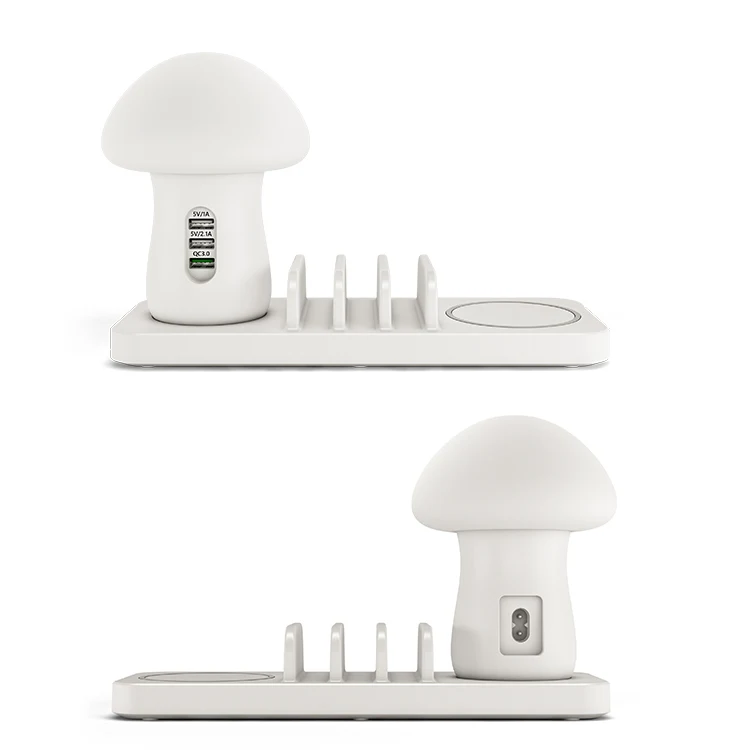 

Wholesale New Product Multiple Function Wireless Charger, Pearl white
