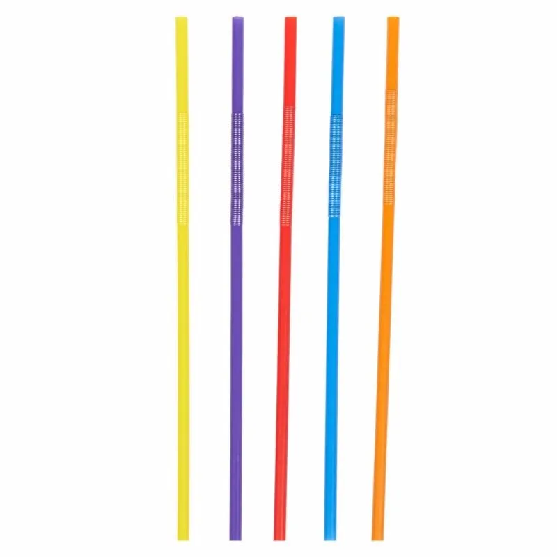 Disposable Drinking Plastic Straws,Long Flexible Drinking Straws,Multi Colored Flexible Cocktail
