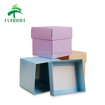 square cardboard boxes with lids