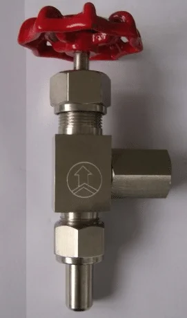 
stainless steel 304 double ferrule high quality angle needle valve 