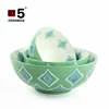 Round shape microwave serving ceramic food bowl with beauty printed