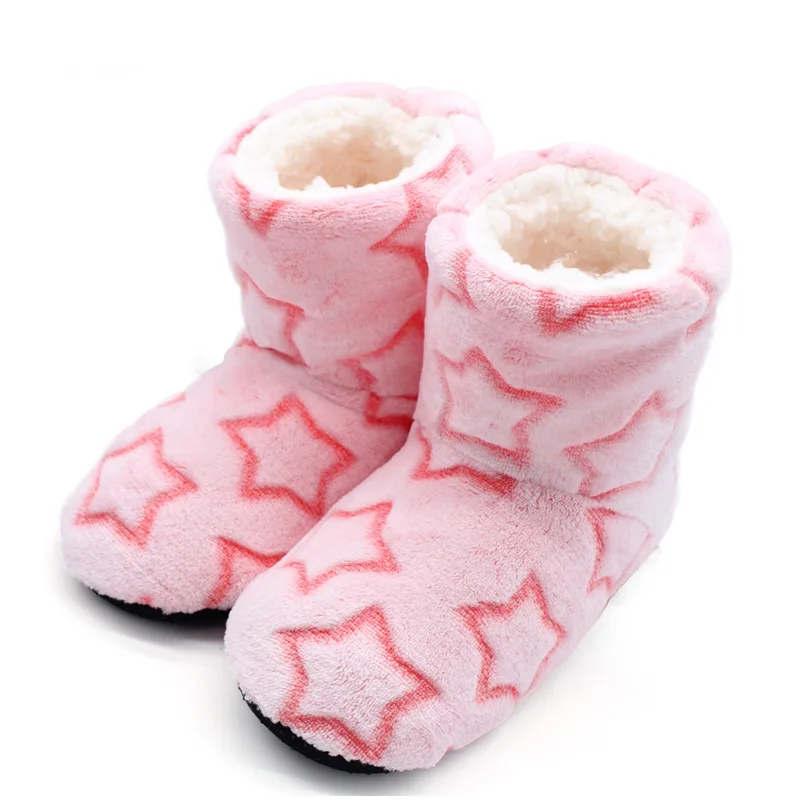 

Wholesale Indoor Fur Slipper Plush Warm Home Boots Women Winter House Shoes, Blue/khaki/grey/pink