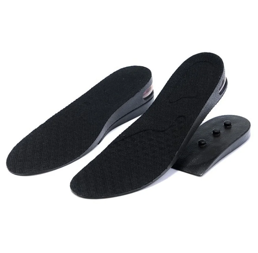 Unisex 2 3 Layers Pu Shoe Lift Insoles Air Cushion Insoles Height