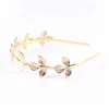 Halloween Customs Classical Golden Metal Women Hair Band With Leaves Gypsy Alloy Golden Leaf Headband