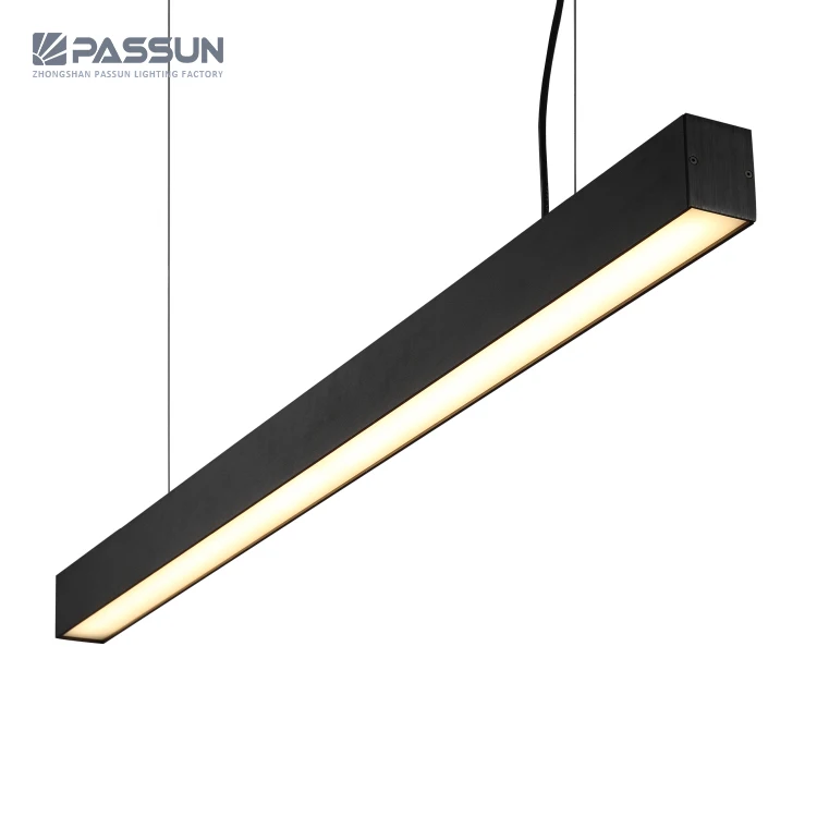 Commercial Led Pendant Modern Chandelier Home Office Hanging Linear Lamp Lighting View Light Passun Product Details