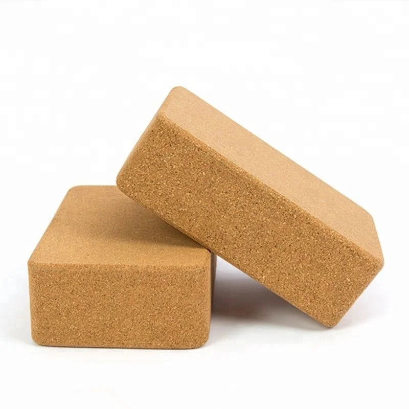 

Fitness supplies cork yoga block with custom logo, Primary color