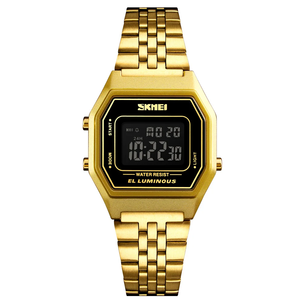 

Skmei 1345 gold black men's digital wristwatches waterproof men's watch fashion, Silver,rose golden,black,gold