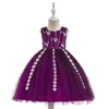 Baby Girl embroidery Silk Princess Dress for Wedding party Kids Children Birthday Outfits Wear L5034