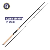 

wholesale in stock 1.8m 15-40g L/M/MH action carbon fiber 2 section spinning cork handle fishing rod