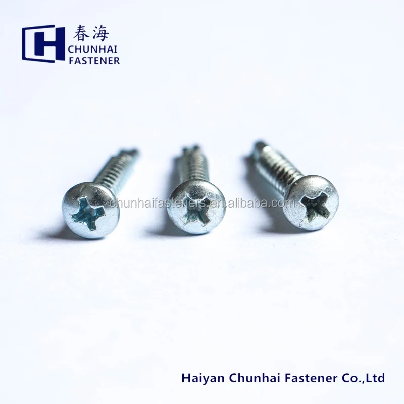 
tornillos pan head self-drilling screw pillips zinc plating DIN7504N 