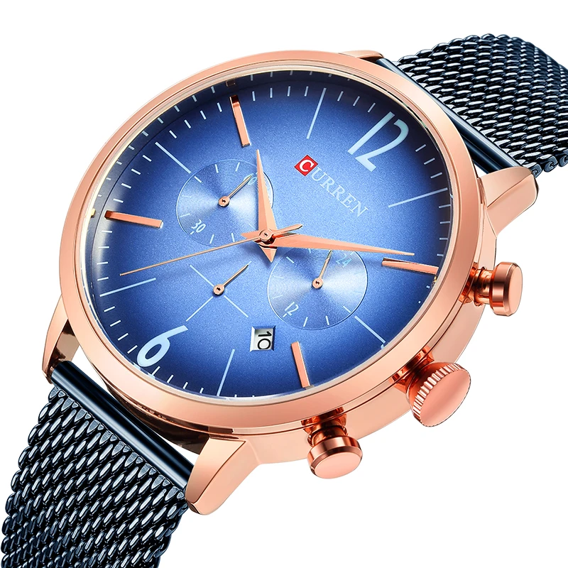 

CURREN Luxury Brand Men Sport Watches Men's Fashion Quartz Clock Stainless Steel Waterproof Wrist Watch relogio masculino 8313