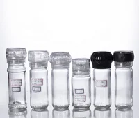 

wholesale 100ML adjustable glass black pepper grinder bottle / sea salt grinder mill bottle set