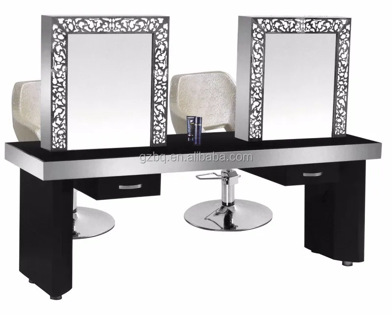 Wall Hair Salon Styling Mirrors Wooden Square Mirror Beauty Mirror With Light Used Beauty Salon