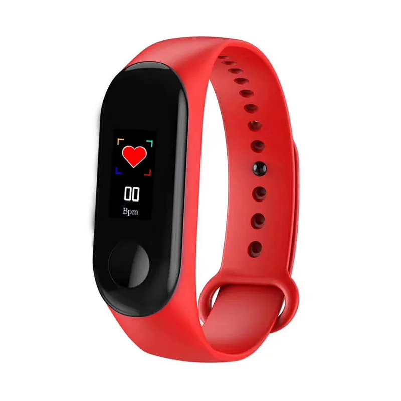 

Fitness Band 0.96 TFT Color Screen Heart Rate Monitor Smart Bracelet/Smart Wristband/Sport Smart Watch M3, Black;blue;red;gray