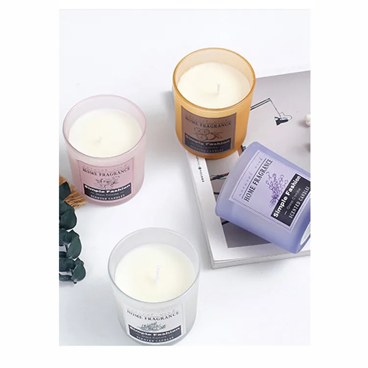 

Luxury White glass candle in jar