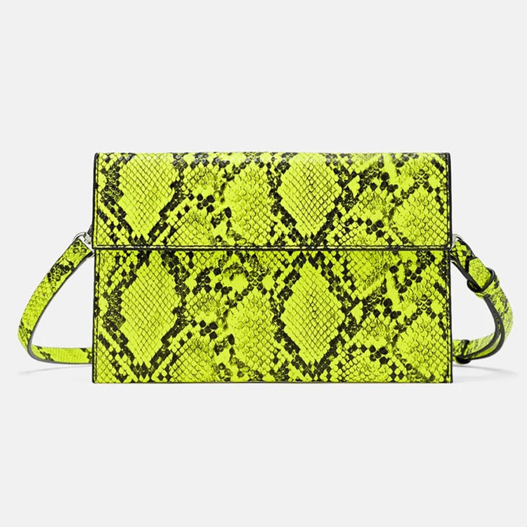 

custom python snake skin faux leather ladies shoulder purse women snakeskin crossbody bag