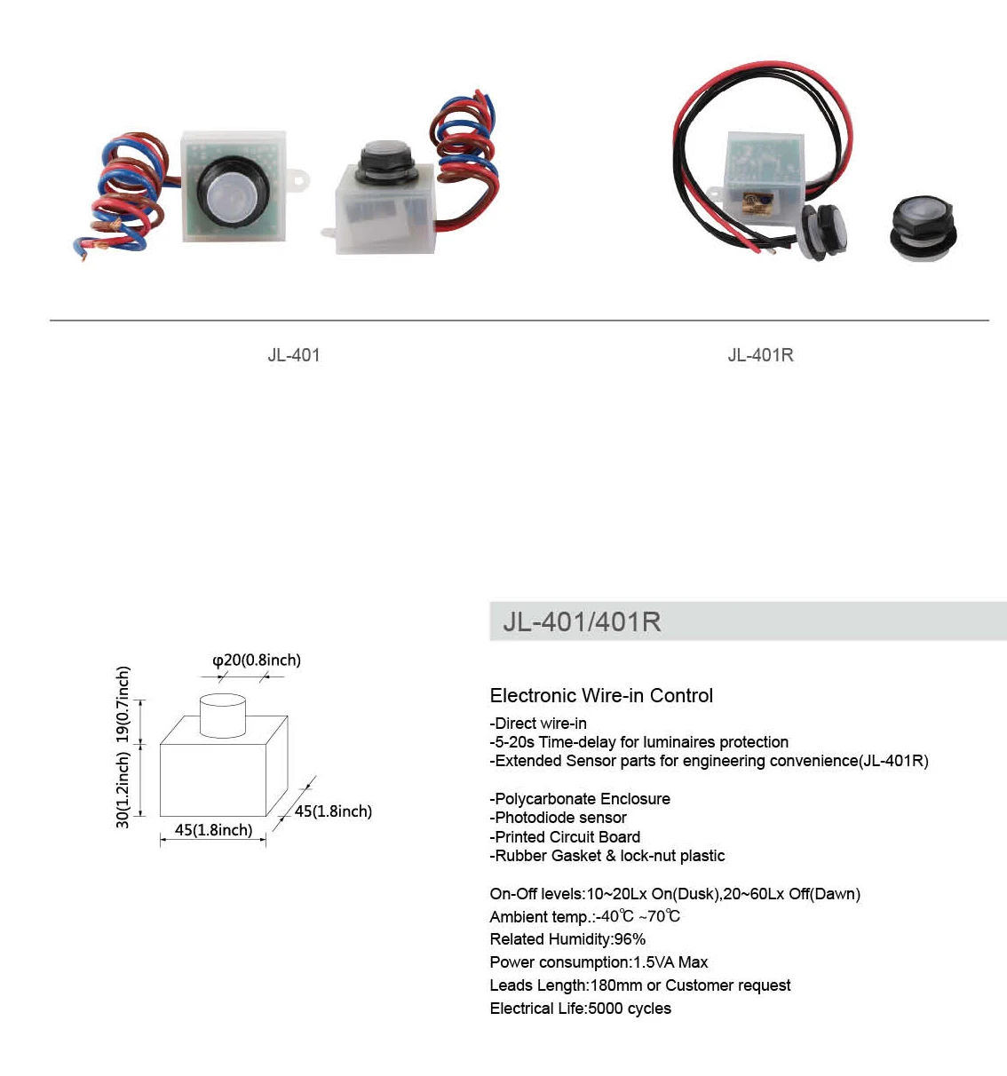 Photoelectric Switch With Relay Switch Electric Photocell Sensor