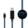 Black 2018 Visible Flowing Light LED Charging Cords usb 2.0 data sync cable micro usb 5pin charging cable car wireless charger