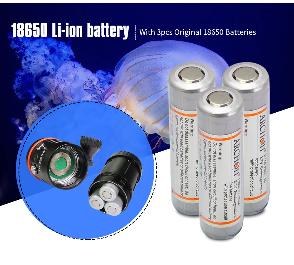 Archon W41VP II more than 4000LM LED Photography Video Scuba Diving Flashlight Torch