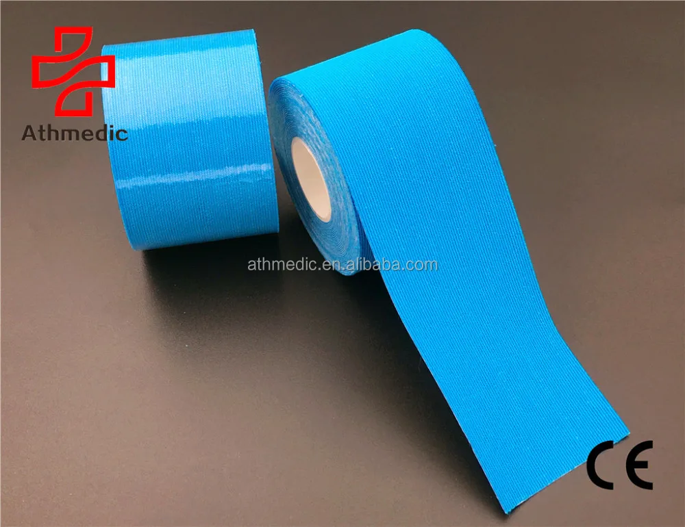 

2021 Athmedic MUSCLE Recovery Therapeutic elastic sport Azul sky blue kinesiology muscle therapy tape cinta muscular