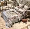 100% 100s egyptian cotton european luxury digital print best quality queen king size bed quilt duvet cover set