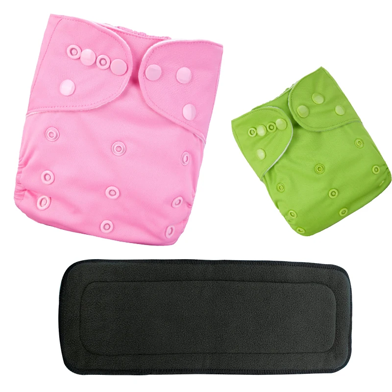 

50PCS Free shipping Colorful 5-layer bamboo charcoal cloth diaper with insert