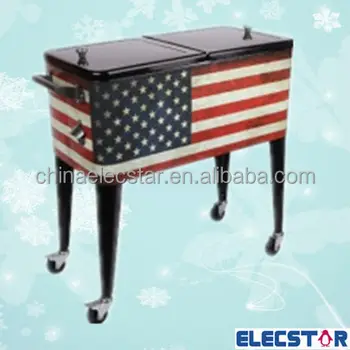 Patio Deck Ice Chest Cart Cooler Rolling Patio Deck Ice Chest Cart Cooler Rolling Box With