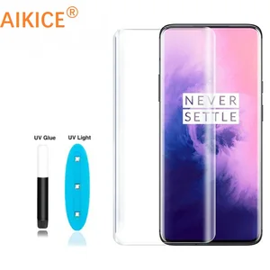 Oneplus 7 Pro Liquid Screen Protector Full Glue Full Clear UV Tempered Glass With Retail Package