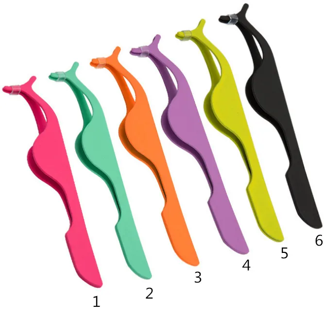 

High Quality Custom Logo Gold More Color Eyelash Tweezers, 9 color